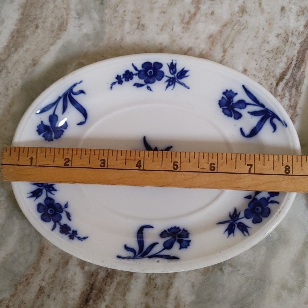 160 Year Old (1866 dated) Flow Blue Minton Oval Dishes - Picture 8 of 16